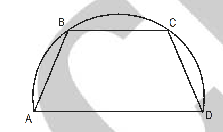 UPSC CAT 2004 On a semicircle with diameter AD, chord BC is parallel to the diameter